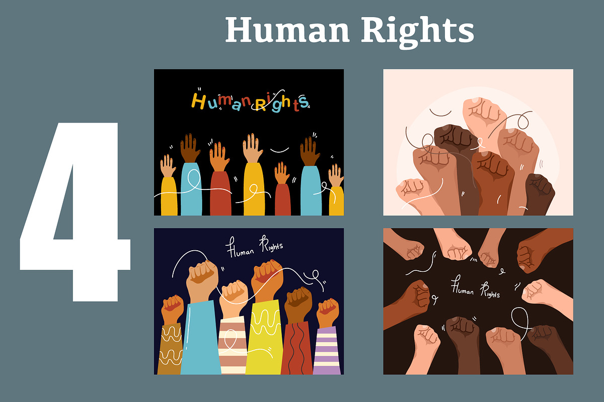 Human Rights vector illustration set, an Education Illustration by foxndeer (Photo 1 of 4)