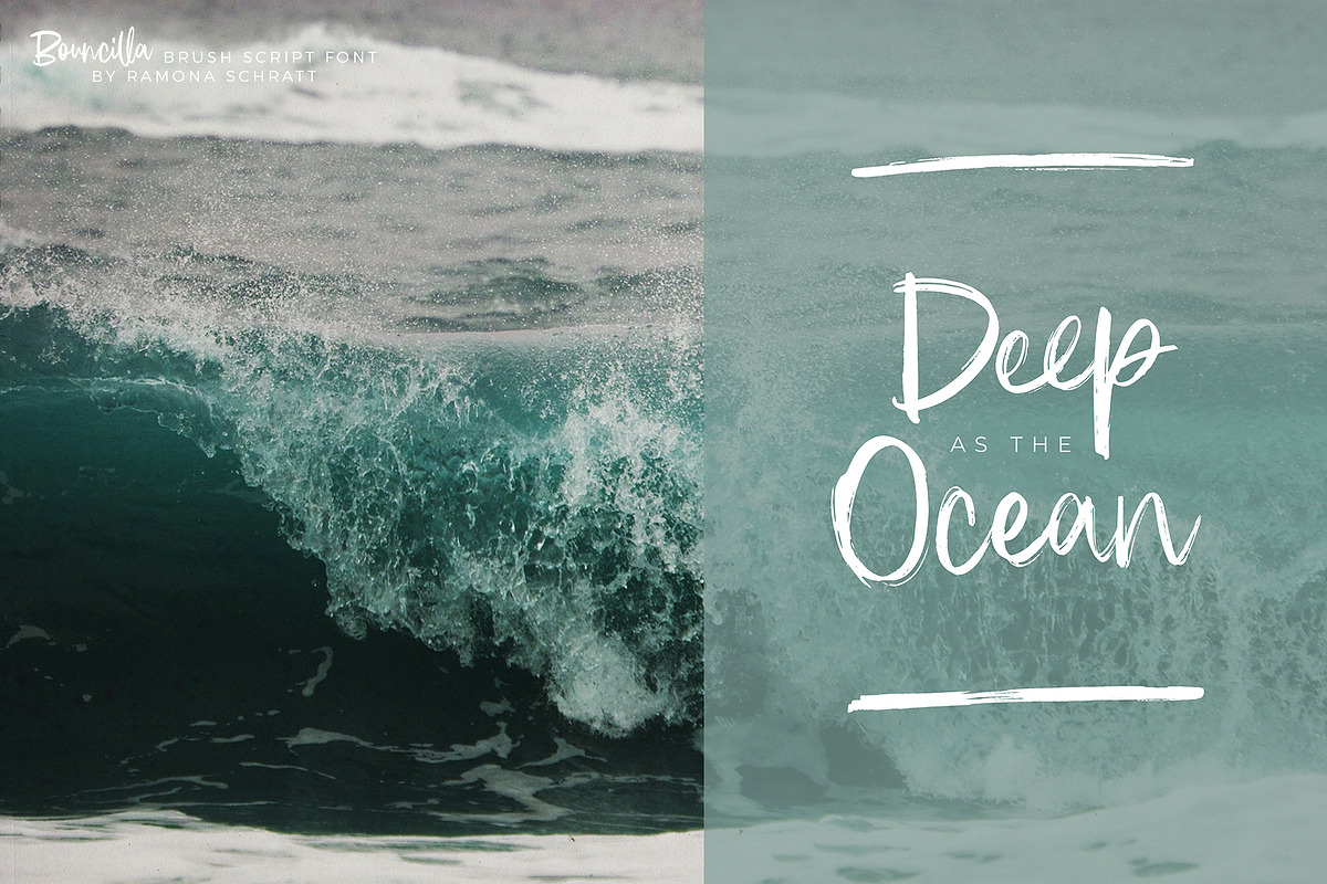 Bouncilla | Happy Brush Script Font, a Script Font by Ramona Schratt (Photo 13 of 20)