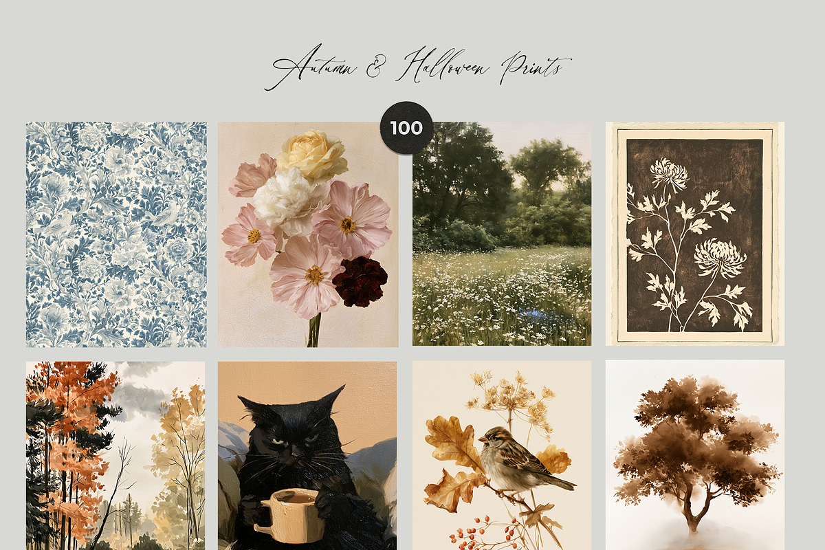 Autumn & Halloween Wall Art Prints, a Background Graphic by Lana Elanor (Photo 13 of 13)