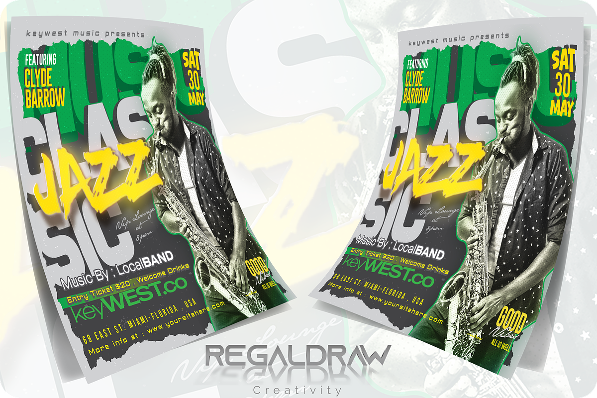Jazz Music Social Media Template, a Social Media Template by regalDRAW (Photo 3 of 4)
