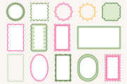 Scallop Wavy Frame Vector Bundle, a Decorative Illustration by Kusumaillustration (Thumbnail 6 of 15)