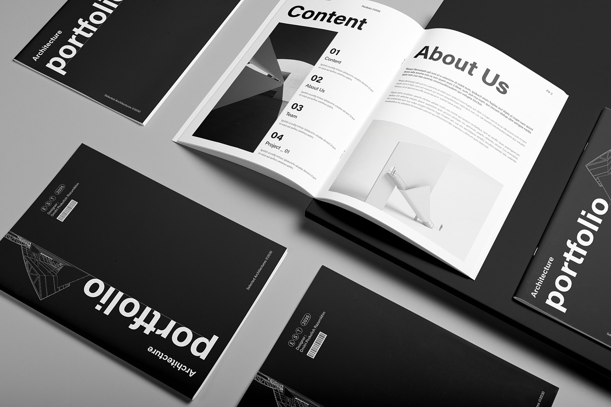 Architecture Portfolio Template, a Brochure Template by DesignCrest (Photo 2 of 13)