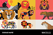 Animal world. 104 images, an Animal Illustration by Handmadefont (Thumbnail 15 of 17)