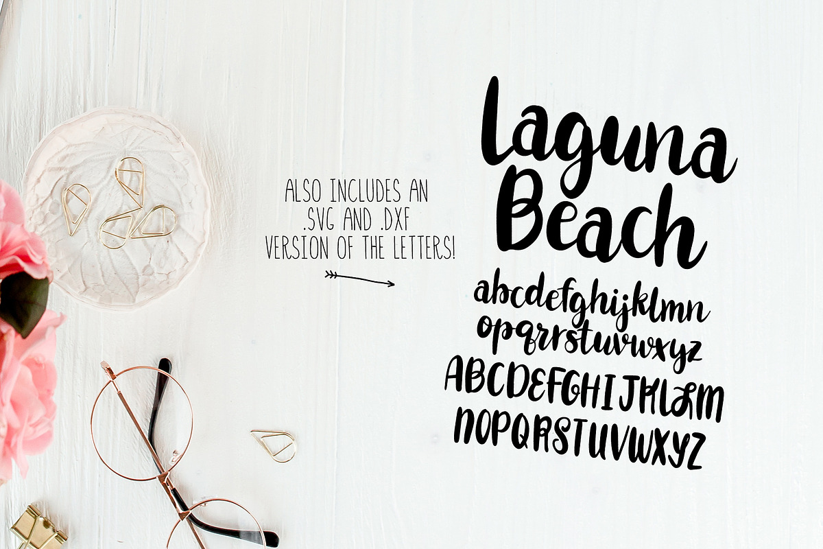 LAGUNA BEACH bold script font preview 8