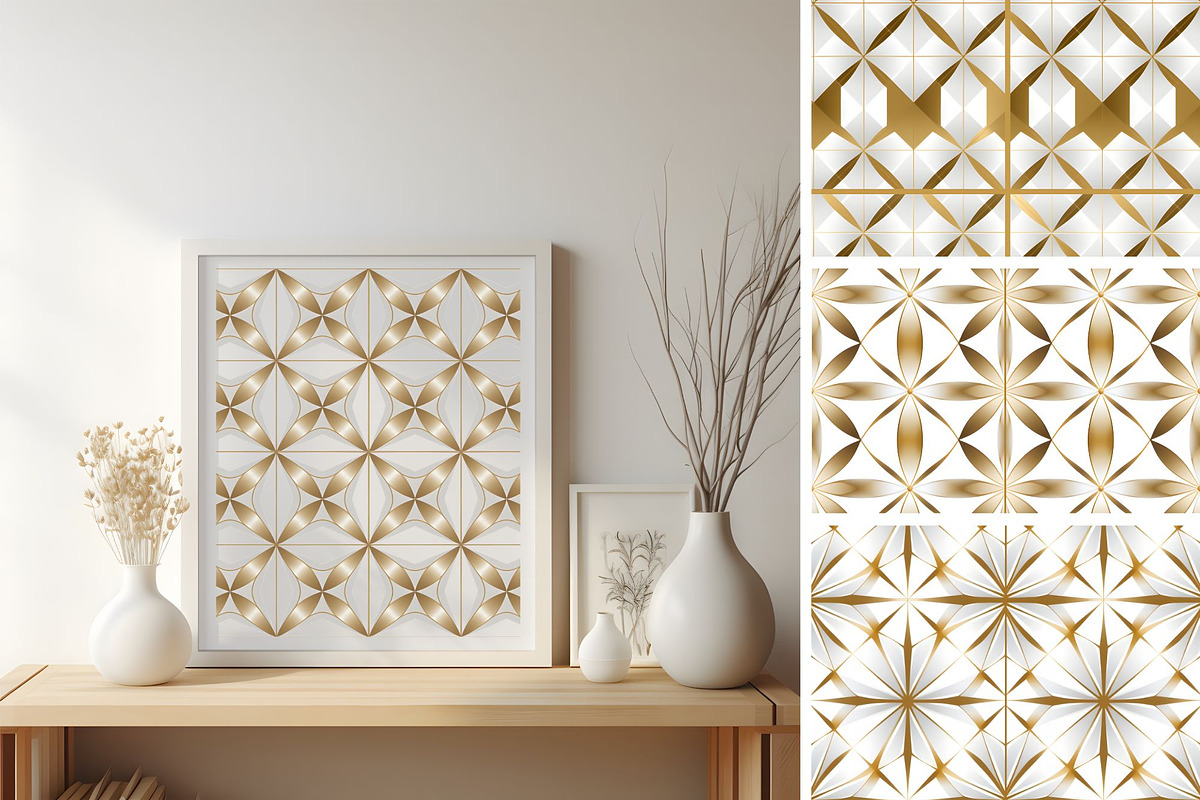 Lux Gold Geometrics seamless pattern, a Pattern Graphic by ARTOZEN DIGITAL (Photo 5 of 10)