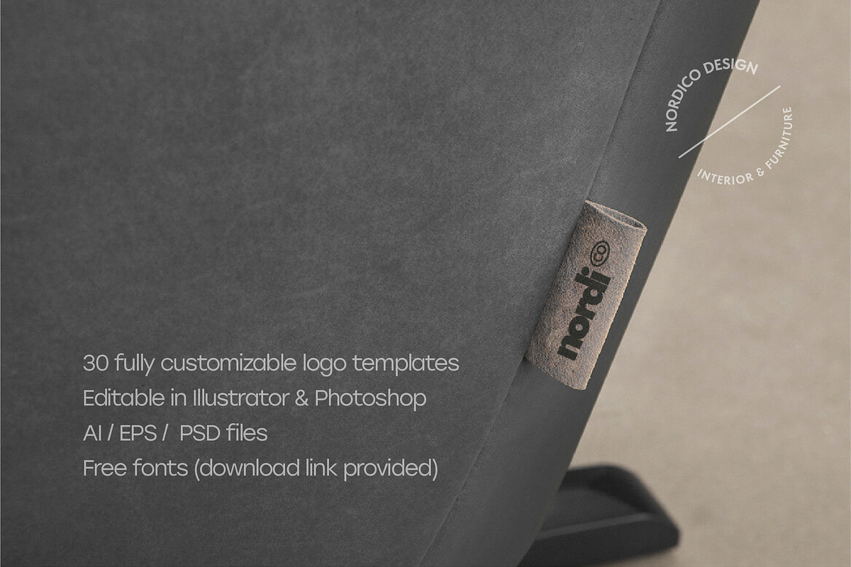 Scandinavian Logo Kit - AI, EPS, PSD, a Branding & Logo Template by Orca Design (Photo 16 of 16)
