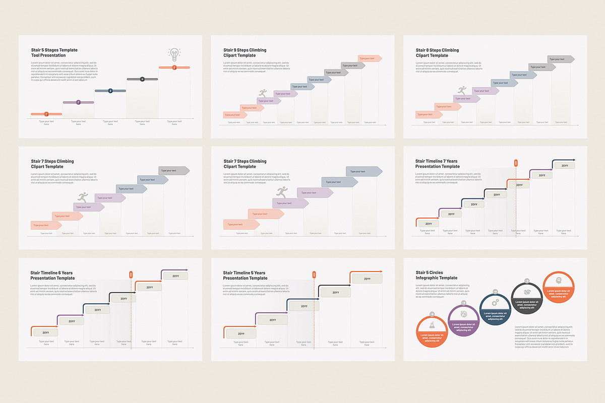 Stair Diagram Templates PowerPoint, a Presentation Template by HiSlide.io (Photo 3 of 7)