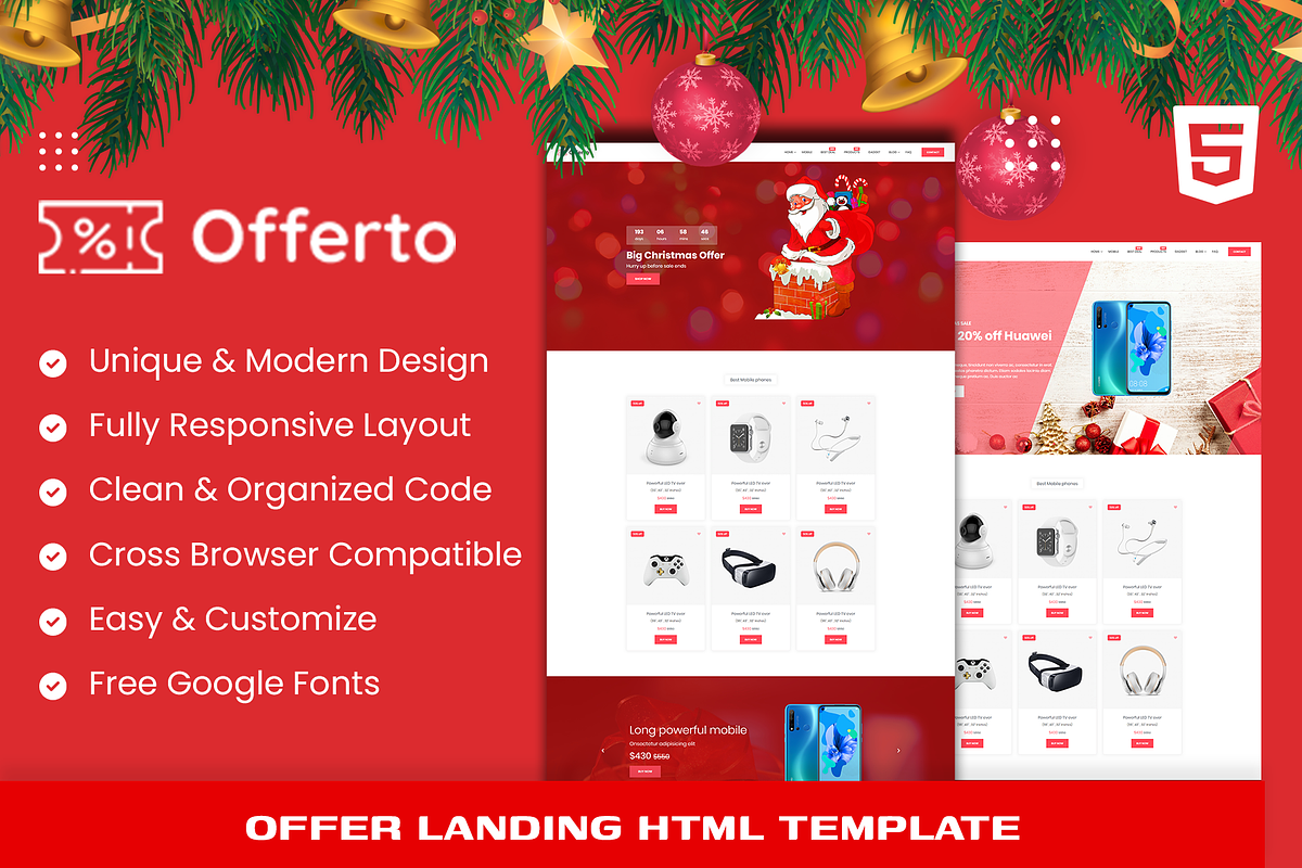 Offerto - Offer Landing Template, a HTML Template by THESOFTKING (Photo 1 of 3)