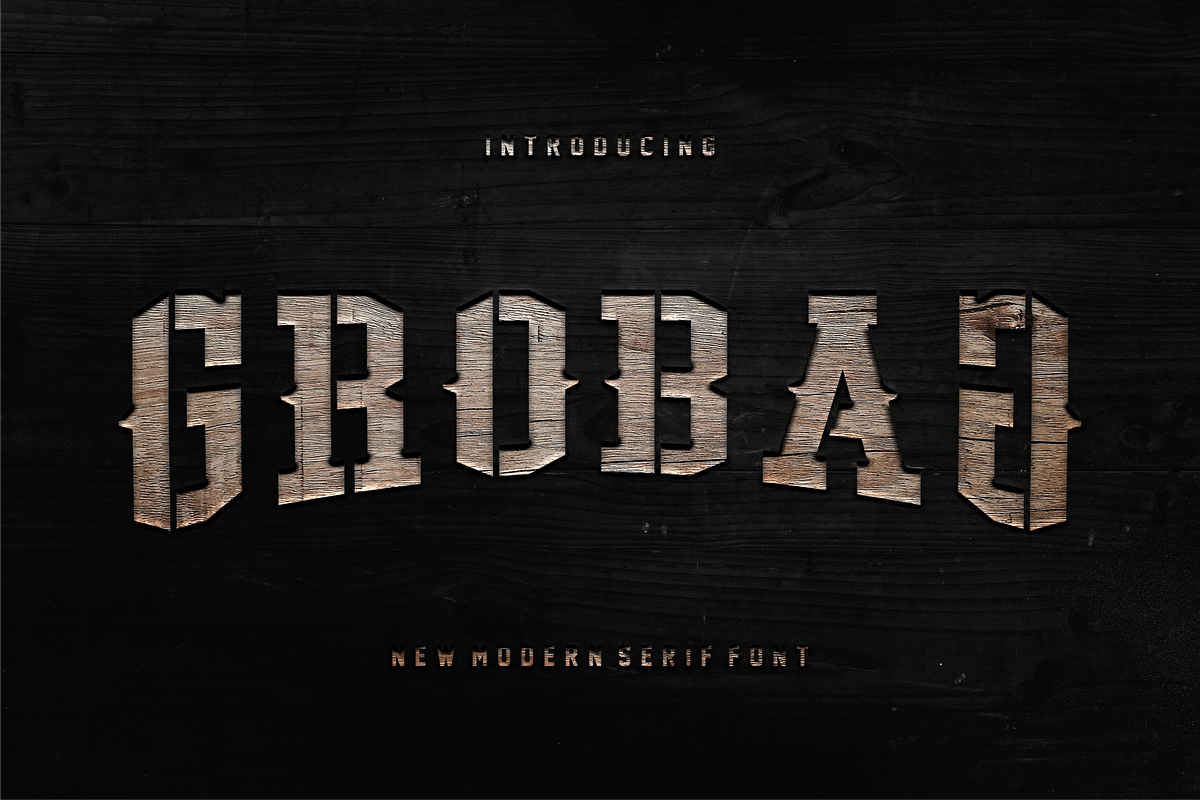 Grobag Font, a Serif Font by albert_kalingga (Photo 1 of 5)
