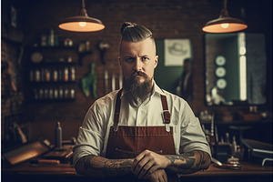 Cool Barber Portrait Strong