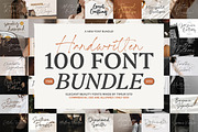 100 Elegant Handwritten Font Bundle, a Handwritten Font by Timurtype (Thumbnail 1 of 10)