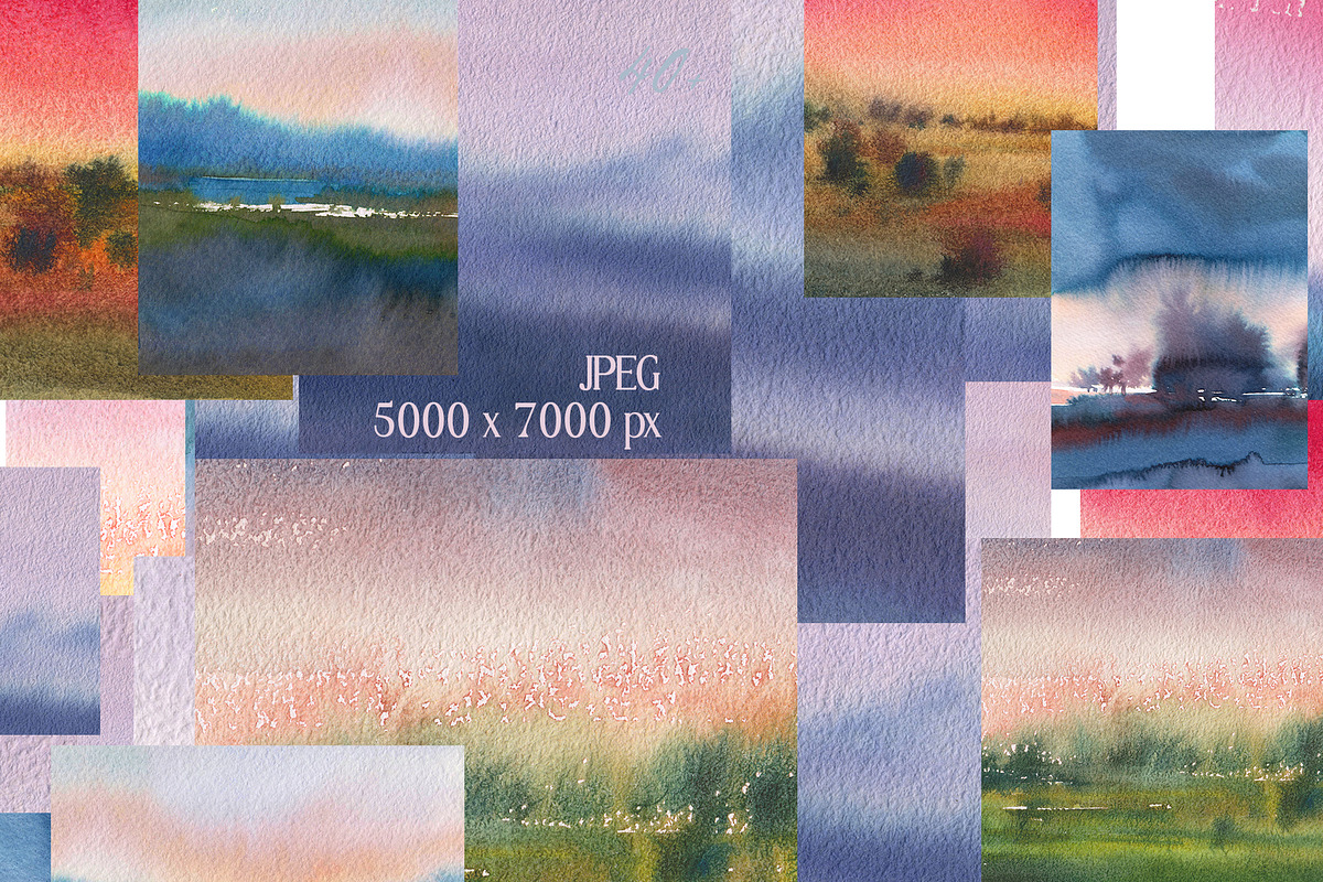Watercolor abstract backgrounds, a Background Graphic by Vero Arts (Photo 3 of 11)
