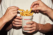 French Fries Potatoes Mockups, a Packaging Mockup by Luuqas Design (Thumbnail 1 of 2)