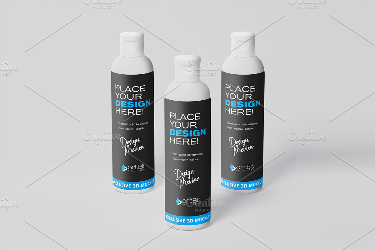 Cosmetic Bottle Mockup Set, a Cups & Container Mockup by artBit Design Studio (Photo 8 of 10)