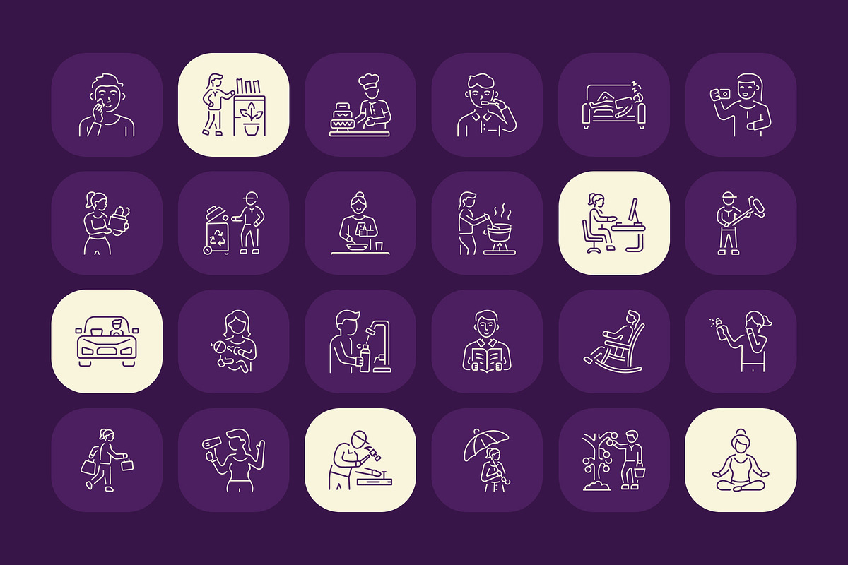 Animated Daily Life Activities Icon, an Outline Icon by Prosymbols (Photo 3 of 4)
