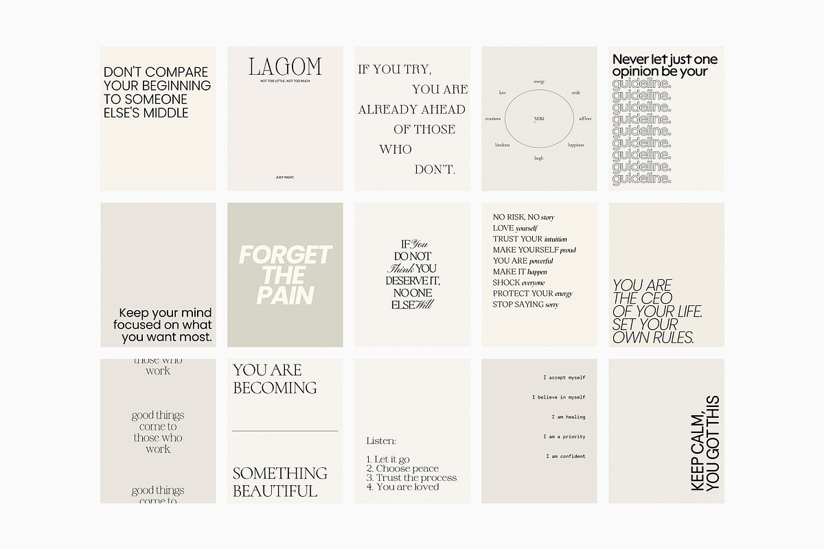 CANVA PS Instagram Quotes Posts, a Social Media Template by Love Radiation Studio (Photo 13 of 16)