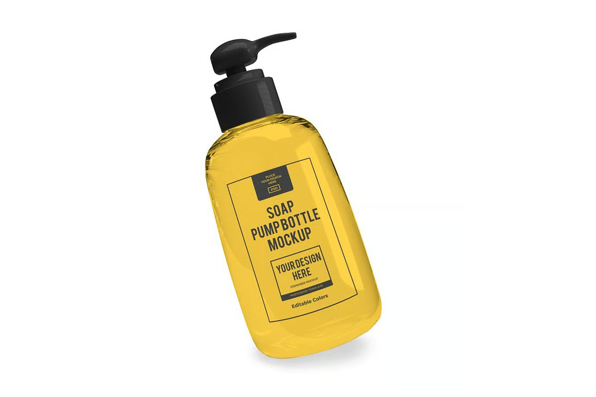 Soap Pump Bottle Mockup Template Set, a Household Mockup by DesignRushMarket (Photo 6 of 11)