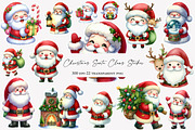 Christmas Santa Claus Sticker Clipar, an Illustration by Designworld (Thumbnail 1 of 5)