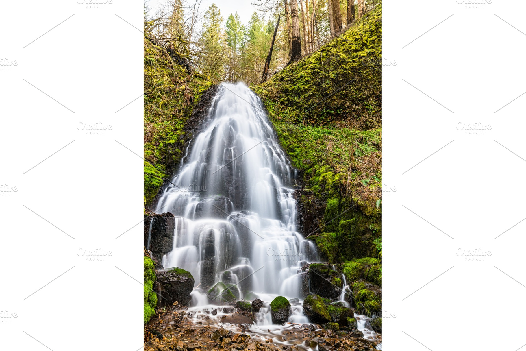 Fairy falls in the columbia river stock photo containing waterfall and oregon, a Nature Photo by Leonid Andronov