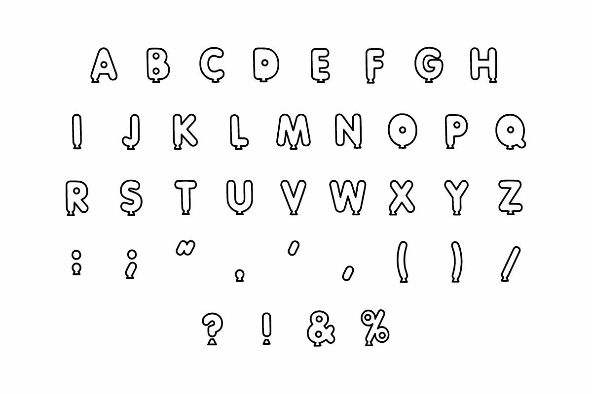 BALLON COSPLAY - PLAYFULL FONT, a Symbol Font by Fourteen Letter (Photo 3 of 7)