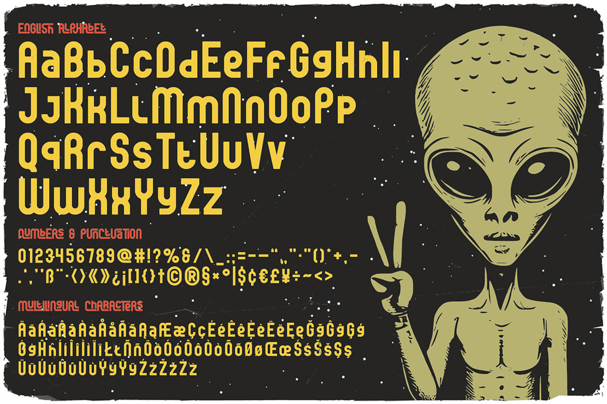 Lost Universe Ligature Display Font, a Sans Serif Font by JumboDesign (Photo 3 of 6)