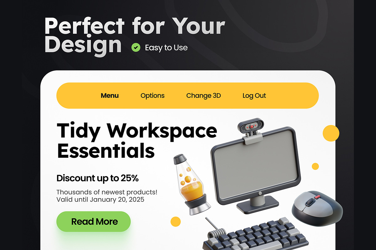 Office Stuff 3D Icons, an Object 3D Model by Rakata Studio (Photo 4 of 7)