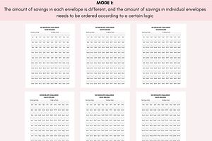 100 Envelope Challenge Templates