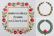 Floral Frame Border Embroidery, a Background Graphic by IrySha (Thumbnail 1 of 7)