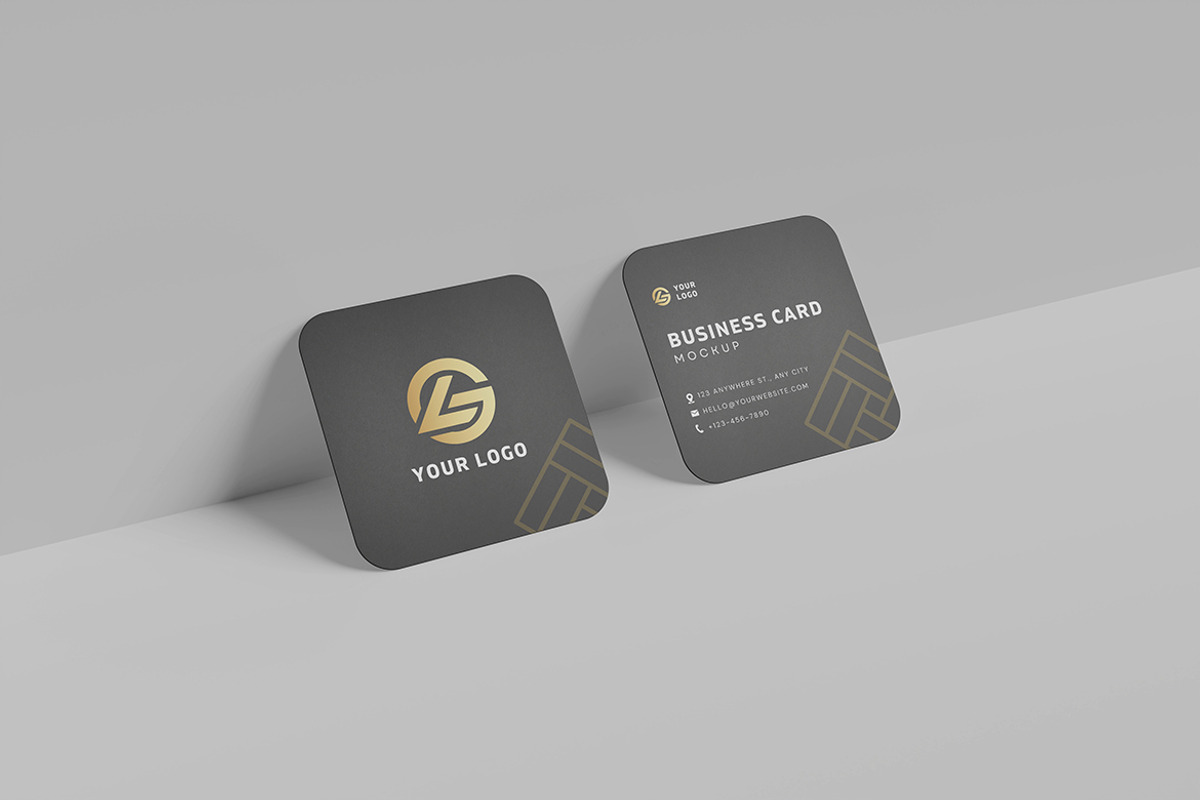 Square Business Card Mockup, a Product Mockup by MrLetters (Photo 2 of 5)