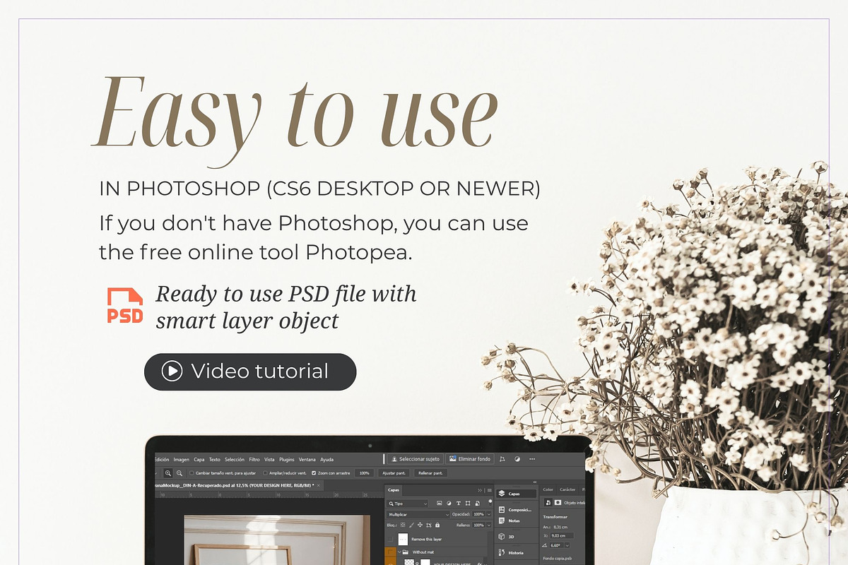 Christmas Frame Mockup – Boho Wall A, a Mockup by Jusvana Mockup (Photo 3 of 10)