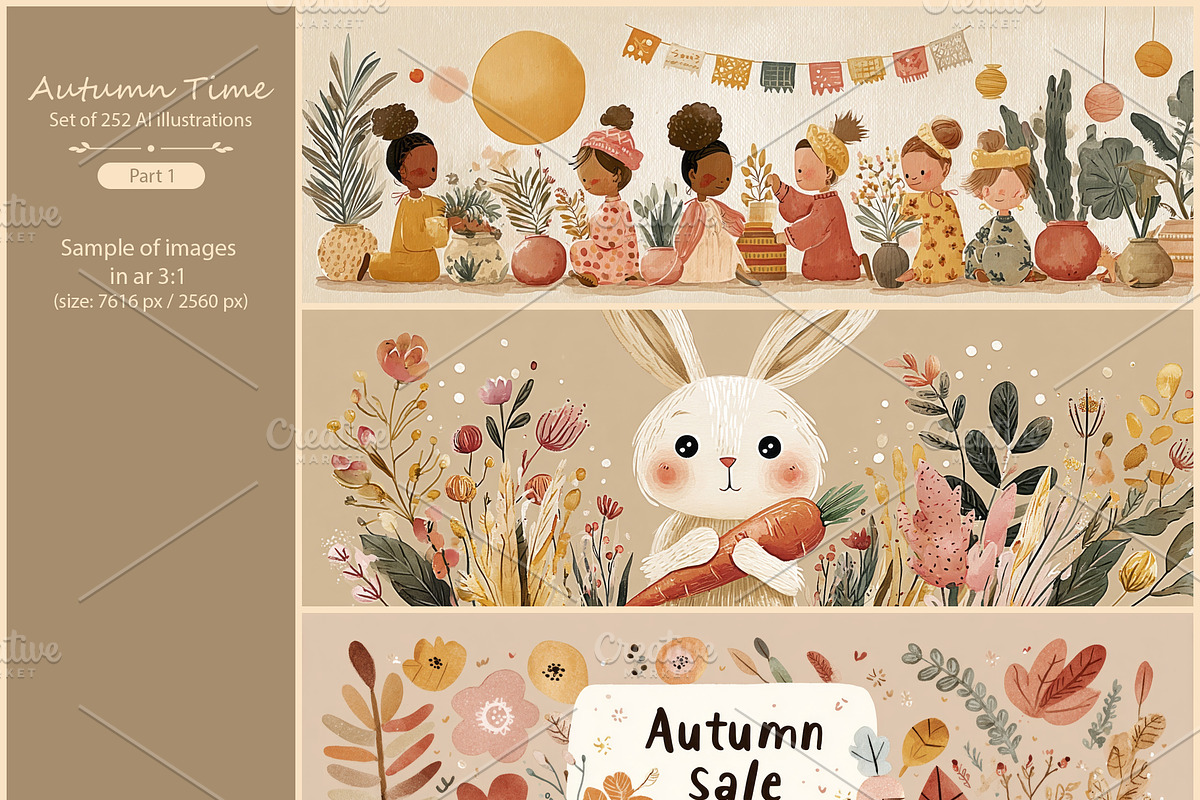 Autumn Time 4- 252 AI illustrations, a Seasonal Illustration by Pundateam (Photo 4 of 9)