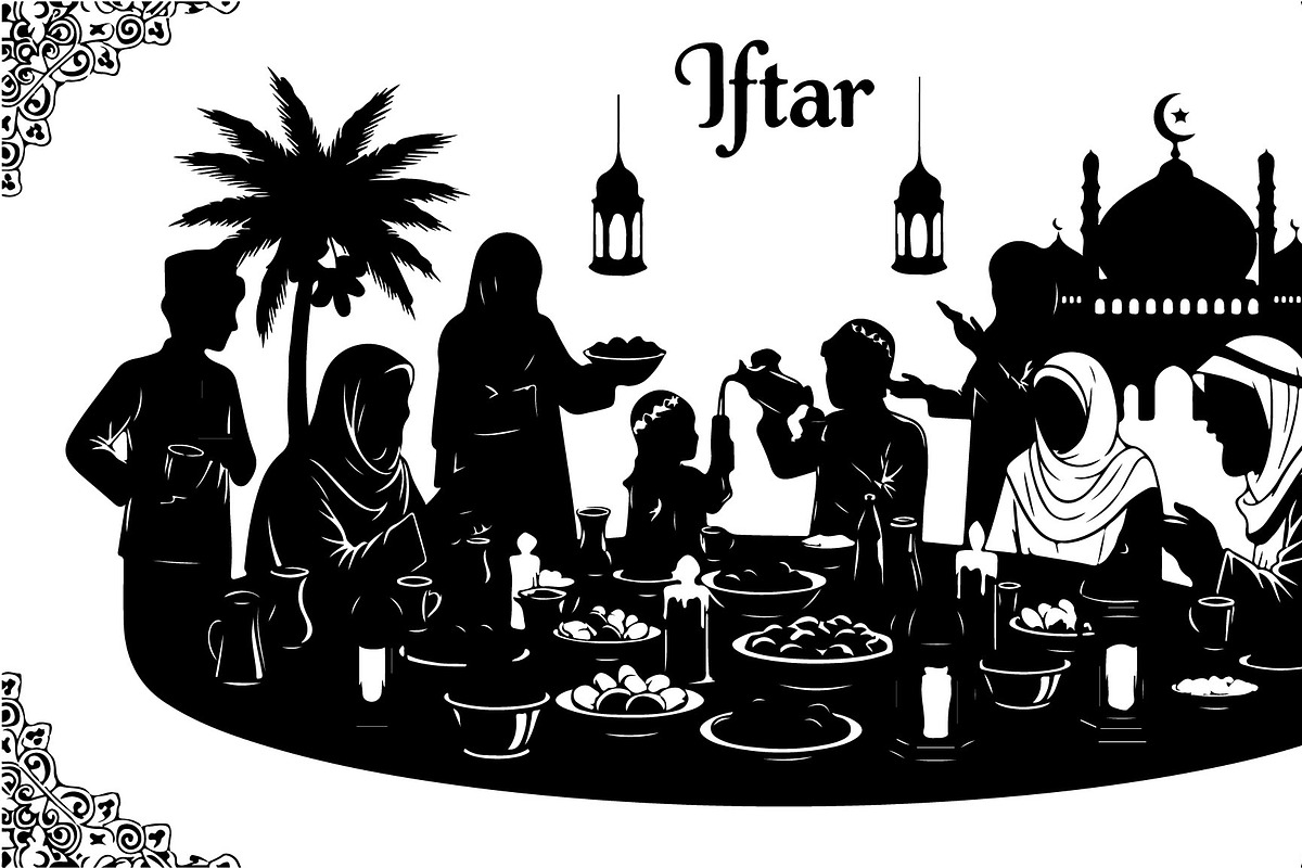 50 Ramadan Iftar Silhouette Bundle, an Illustration by Gfx_Store (Photo 48 of 49)