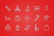 30 Premium Christmas line icons, an Outline Icon by Woo Graphics (Thumbnail 3 of 3)