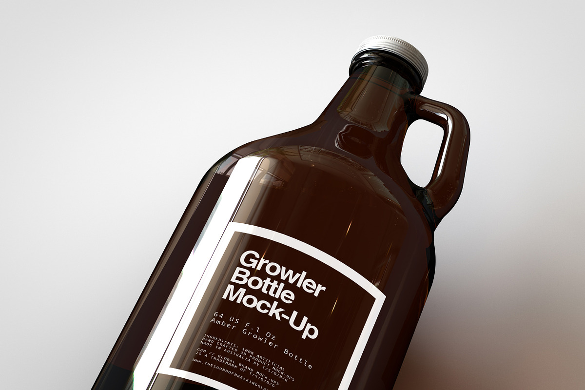 Growler Beer Bottle Mock-Up, a Household Mockup by TSOBG (Photo 10 of 33)