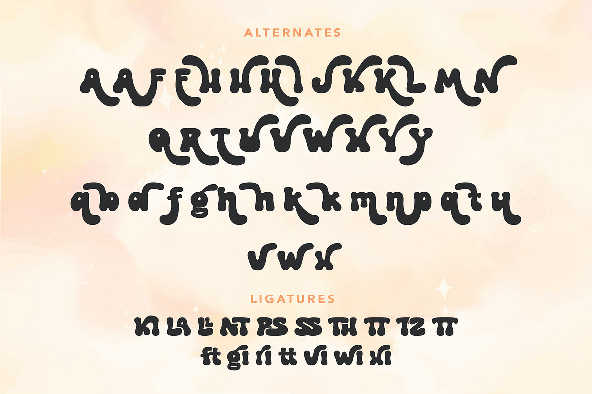 Pretty Kelly - Groovy Display font, a Handwritten Font by Dryy.type (Photo 9 of 9)