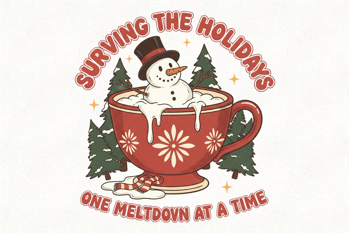 Sassy Holiday Humor Trendy Christmas, an Illustration by CraftArtStudio (Photo 1 of 4)