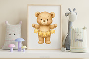 teddy bears and nursery clipart, a Decorative Illustration by Pink Studio Art (Thumbnail 9 of 10)