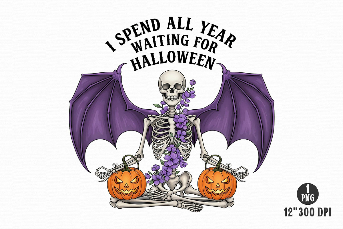 Skeleton Halloween Sublimation, a Work Illustration by Dream Creation (Photo 10 of 20)