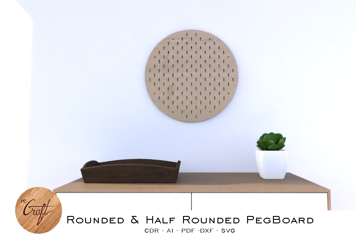 Laser Cut Round/Half Round Peg Board preview 6