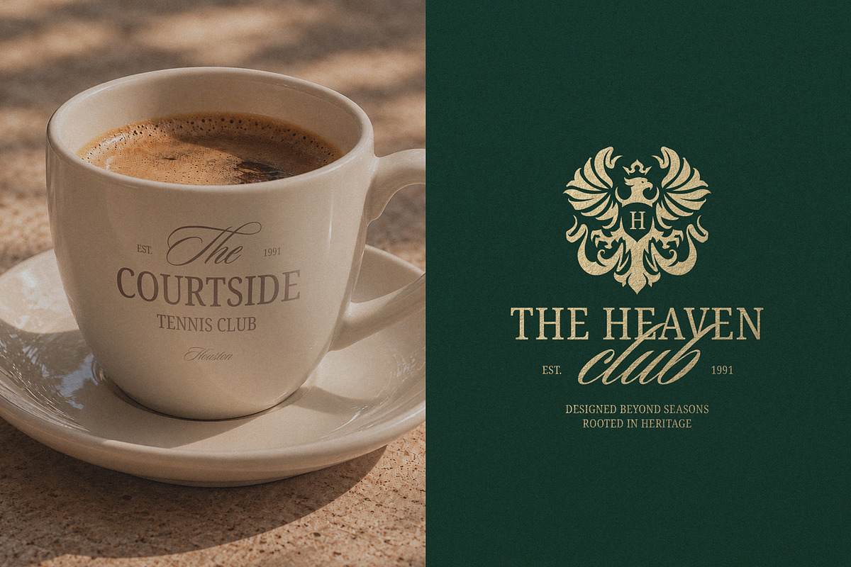 Old Money Vintage Logo Collection, a Branding & Logo Template by Vasya Kobelev (Photo 13 of 17)
