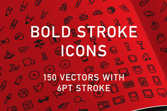 150 Bold Stroke Icons