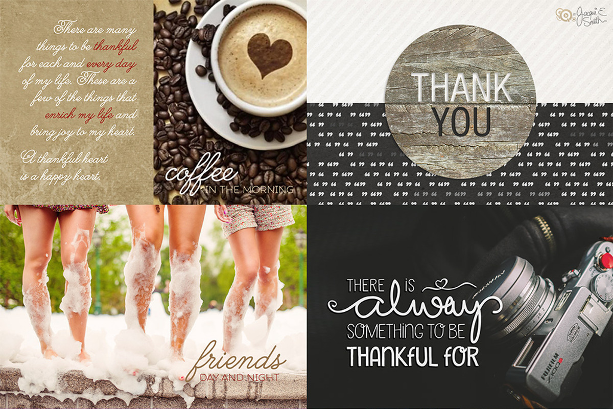 So Thankful: Brushes & Overlays, an Illustration by WhiteSpace Design Studio (Photo 2 of 2)