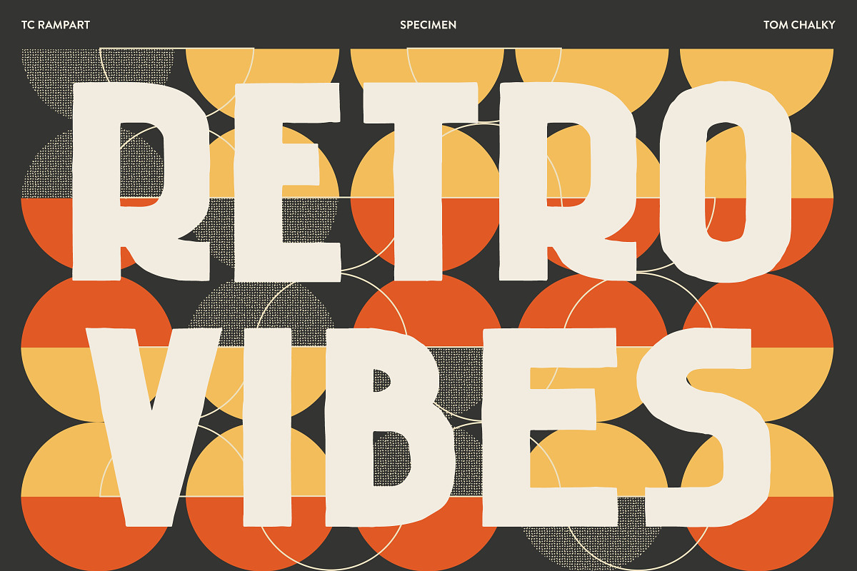 RAMPART - Vintage Sans Serif Font, a Sans Serif Font by Tom Chalky (Photo 8 of 11)
