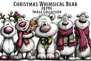 Christmas Whimsical Bear Clipart, an Illustration by Dream Creation (Thumbnail 1 of 6)