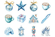 Powder Blue Winter Watercolor, a Graphic by CitraGraphics (Thumbnail 2 of 4)
