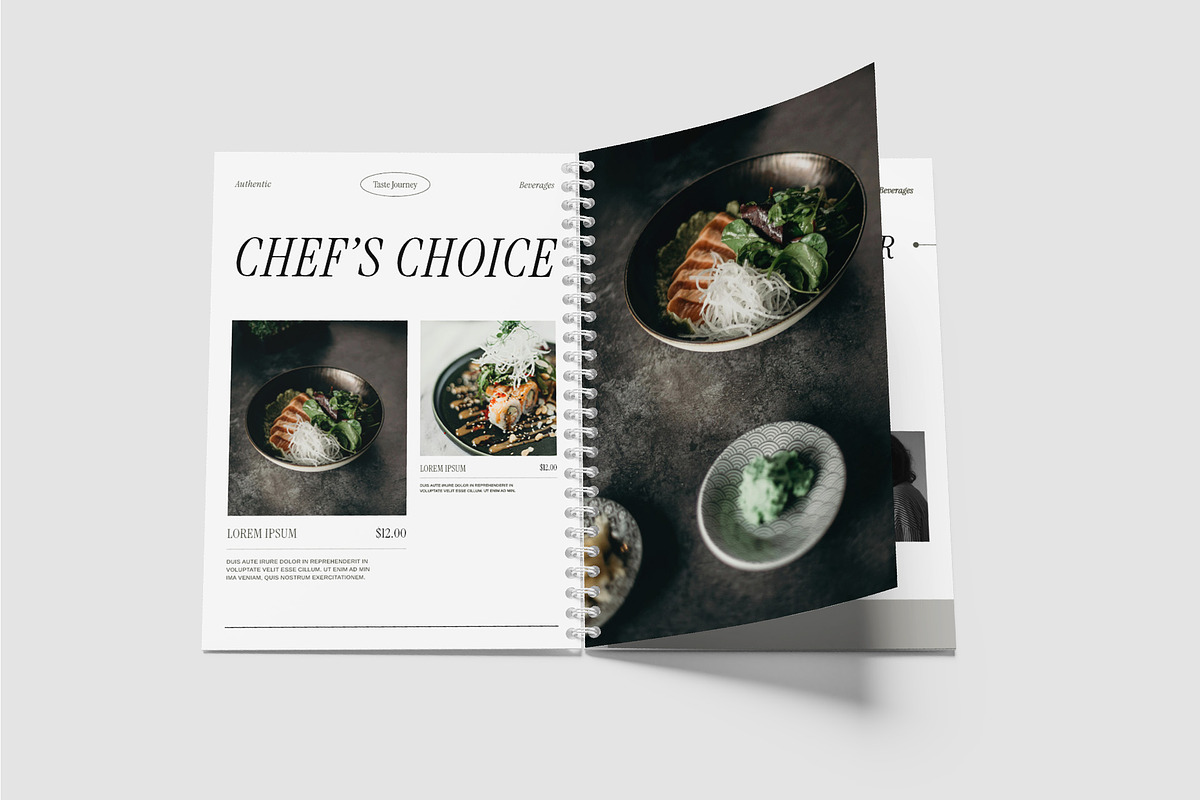 Aesthetic Modern Menu Book Template, a Magazine Template by TMint Play (Photo 6 of 9)