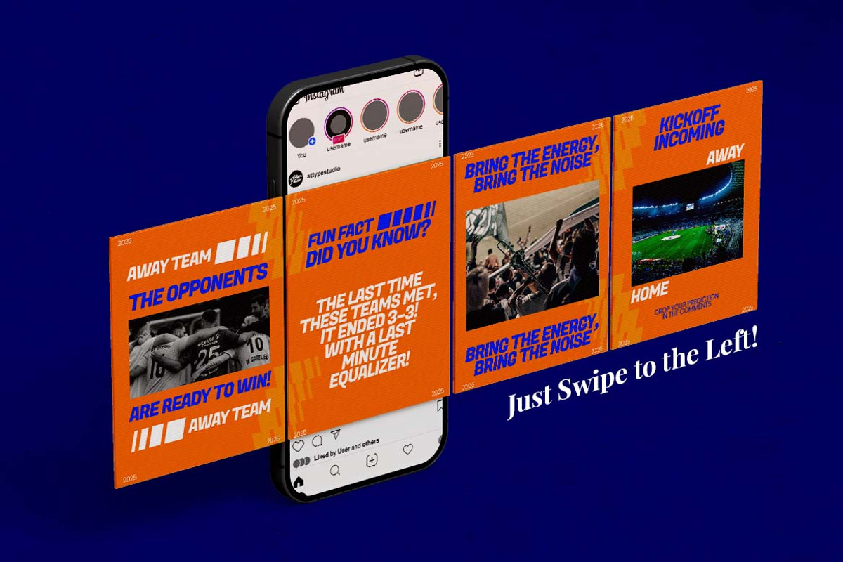 Football Match Instagram Carousel, a Social Media Template by Attype (Photo 4 of 9)