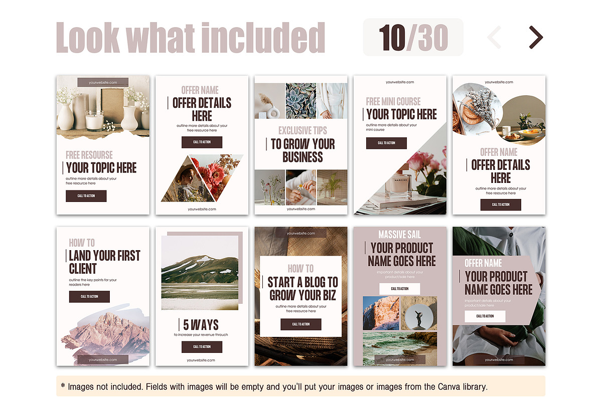 Neutral Social Media Pack Canva