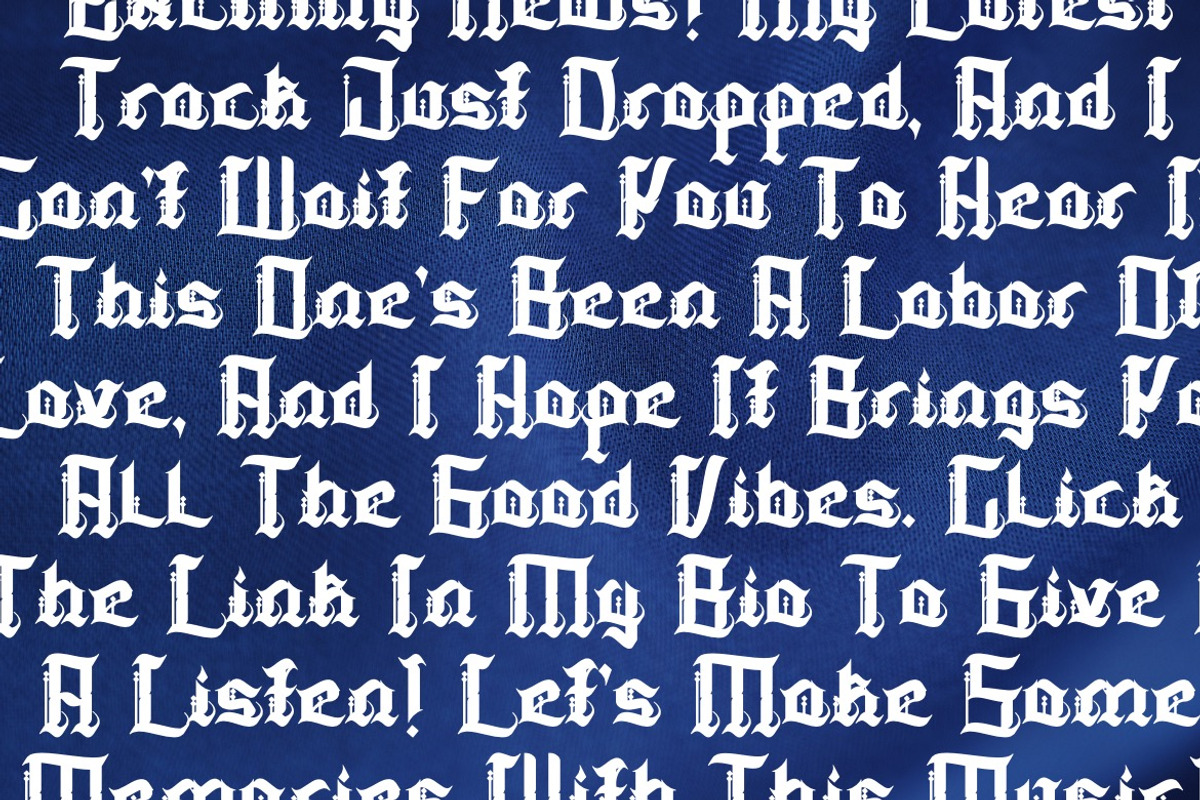 Cabone Backs - Gothic Blackletter, a Blackletter Font by Dhabee (Photo 12 of 16)