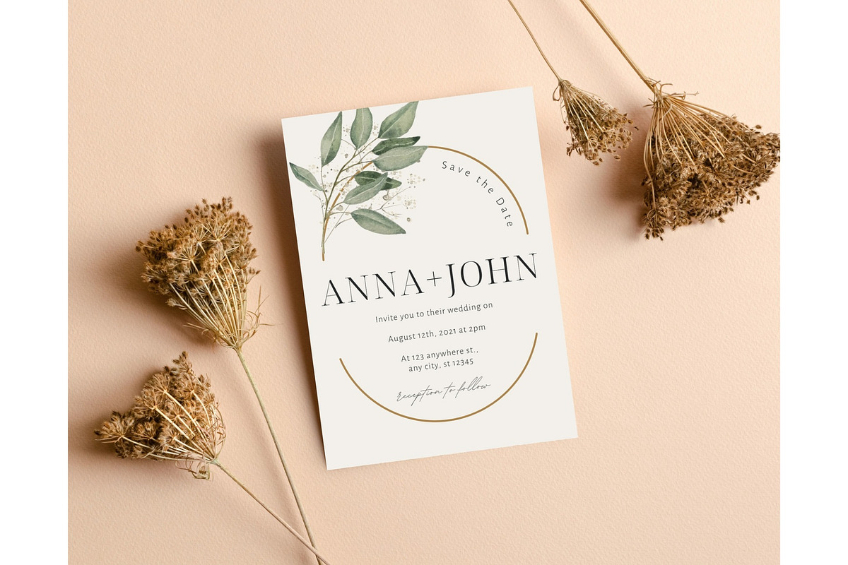 Invitation 5x7 Card Mockup Bundle, an Invitation Template by DaisyStudio (Photo 10 of 13)